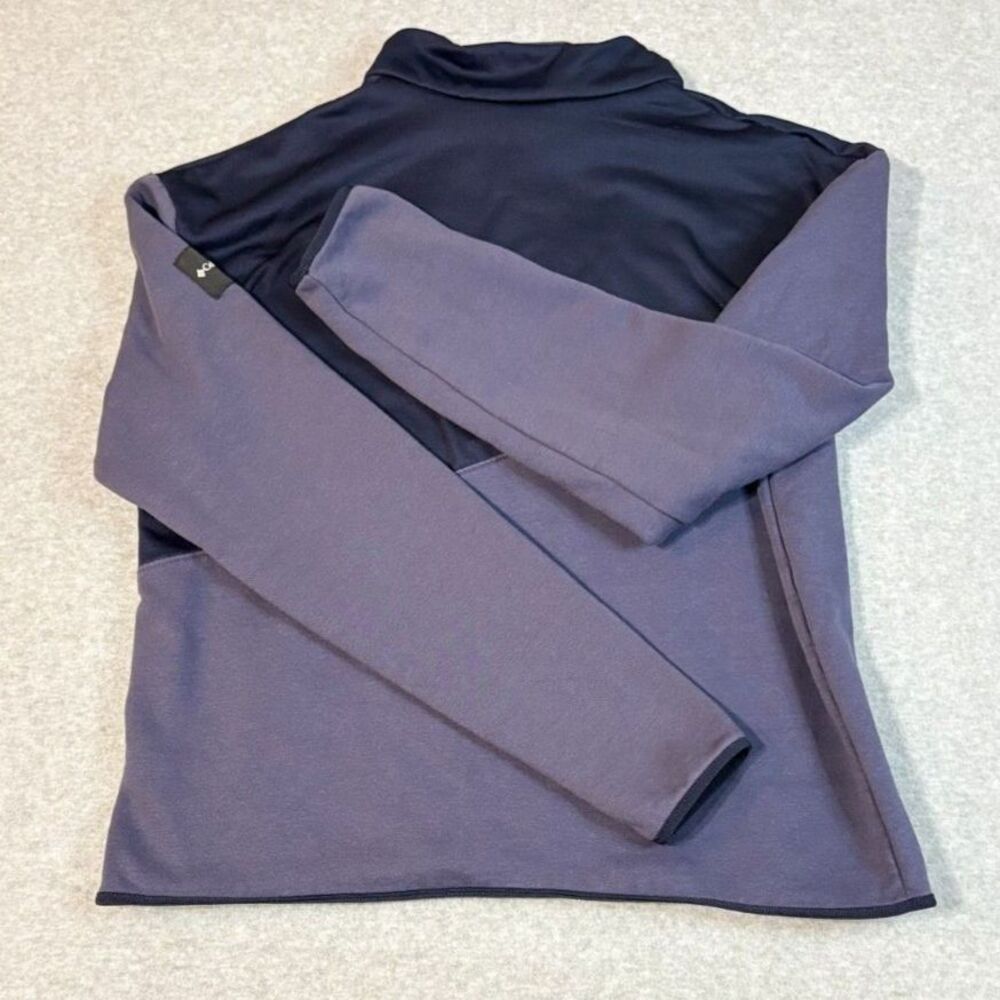 Columbia Women’s L Colorblock Fleece Jacket Purple Pink Black Half Zip Pullover